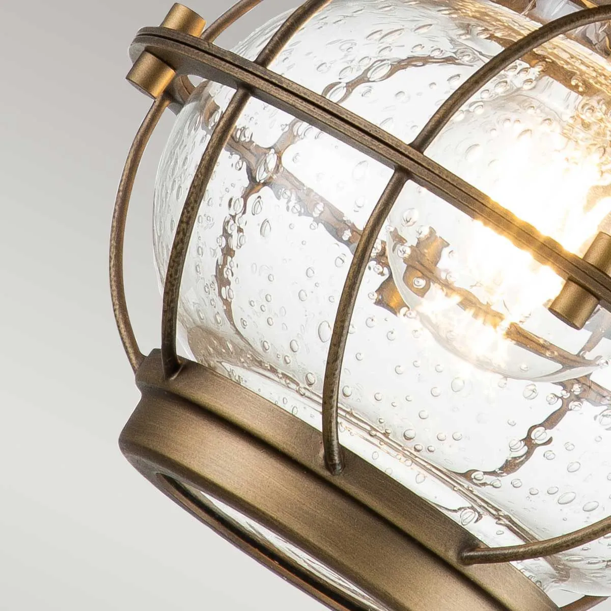 Bridgepoint 1 Light Small Wall Lantern | Natural Brass