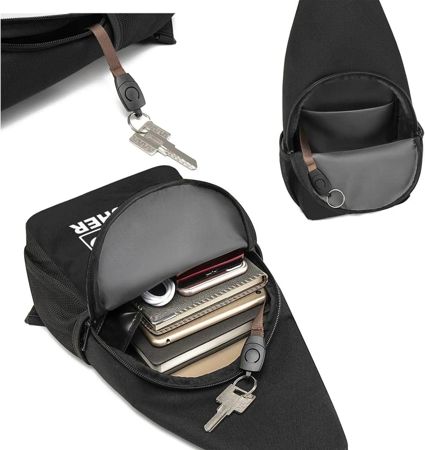 Butcher Cut Meat Unisex Chest Bag Lightweight Crossbody Shoulder Bag Travel Pocket