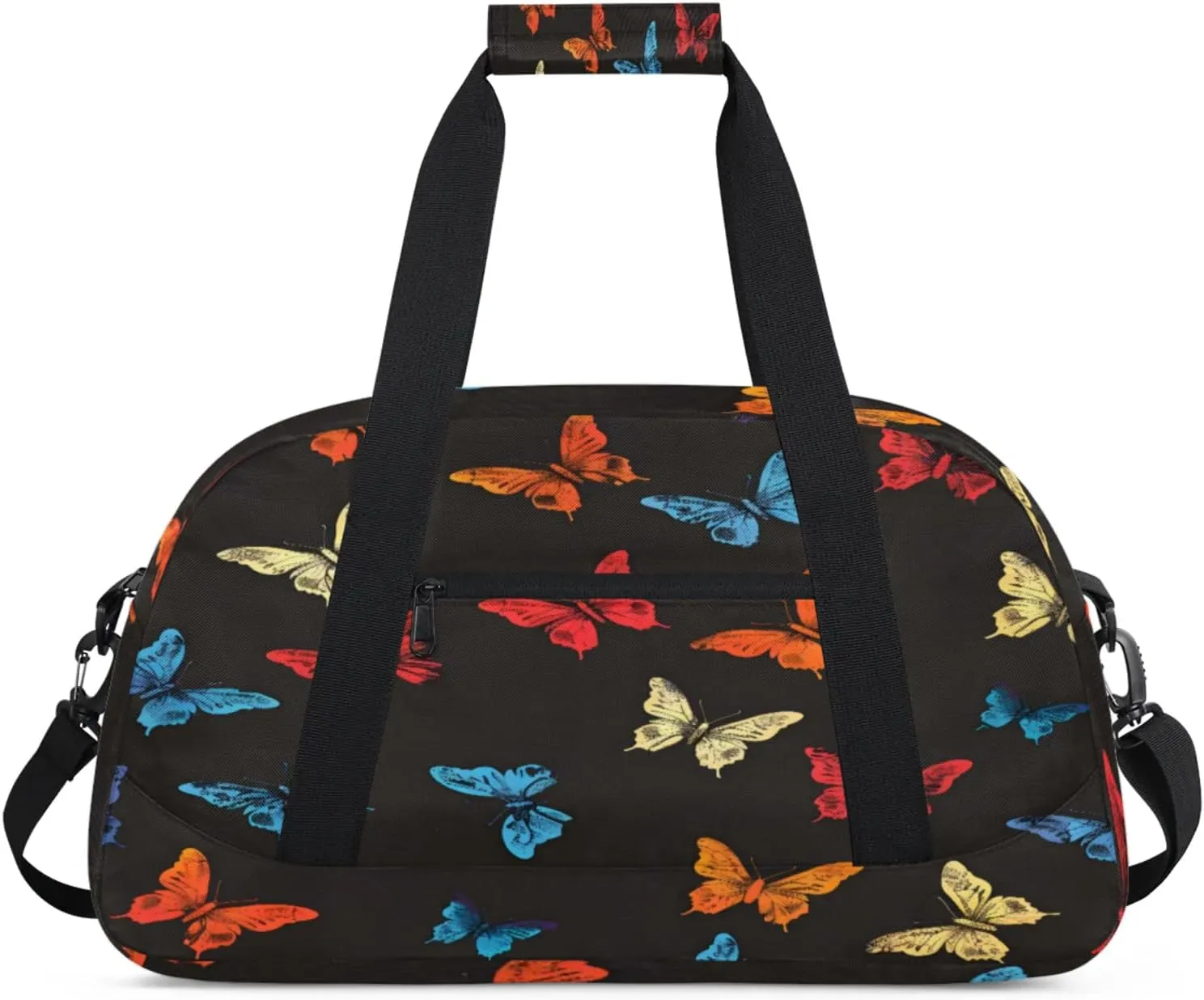 Butterflys Gym Bag for Women Men, Sports Travel Duffel Bag Lightweight Workout Bag Carry On Overnight Weekender Bag
