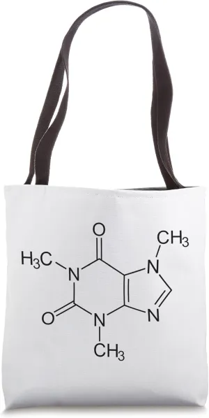 Caffeine Molecule Tote Bag