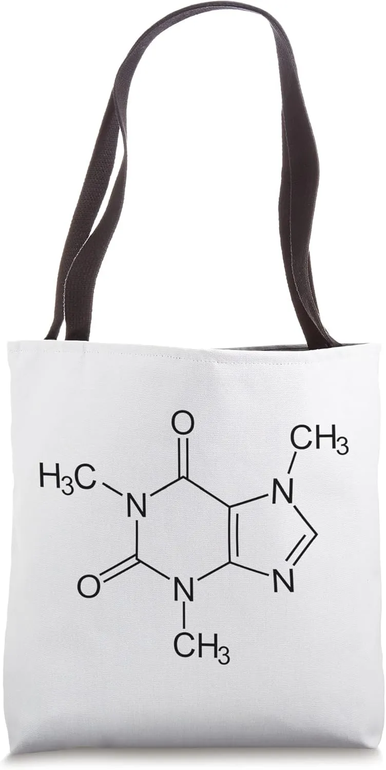Caffeine Molecule Tote Bag