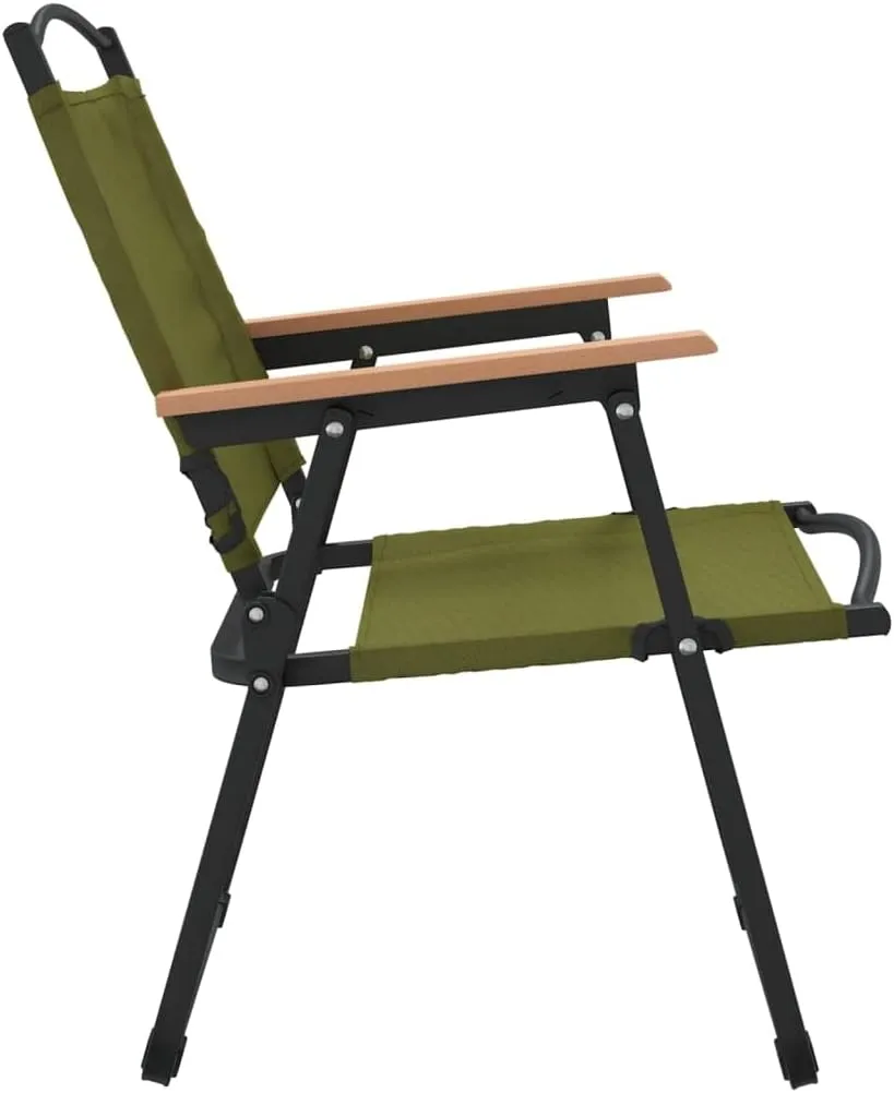 Camping Chairs 2 Pack Green 21.3x21.7x30.7” Lightweight Foldable Oxford Fabric & Steel Frame for Outdoor Patio Beach Picnic