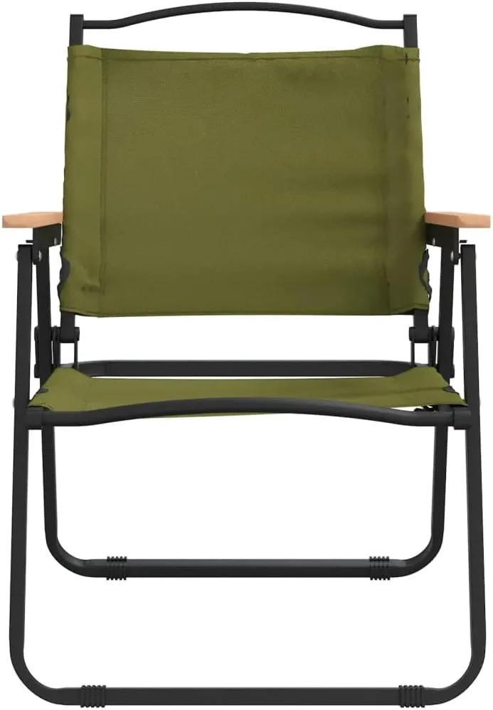 Camping Chairs 2 Pack Green 21.3x21.7x30.7” Lightweight Foldable Oxford Fabric & Steel Frame for Outdoor Patio Beach Picnic