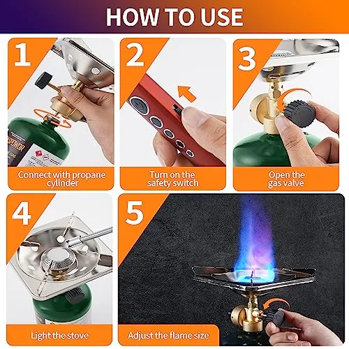Camping Propane Stove, Single Burner Propane Stove