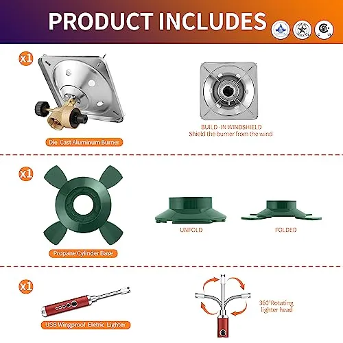 Camping Propane Stove, Single Burner Propane Stove