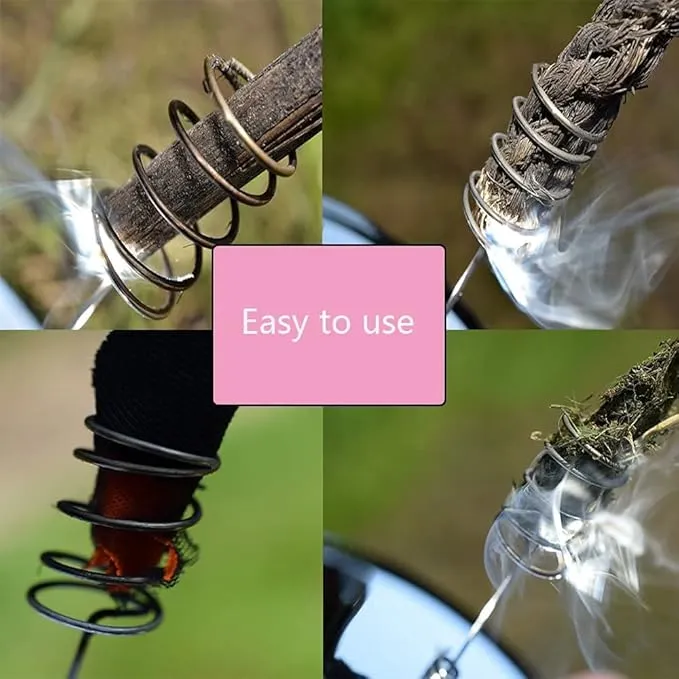 Camping Solar Spark Lighter Fire Starter Solar Fire Spark Starter Camping Survival Fire Emergency Fire Ignition Outdoor Tool Camping Solar Spark Lighter Windproof Fire Starter Emergency Travel Kits