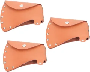CANIGHT 3pcs Axe Leather Cover Hatchet for Outdoor Safety Functional Design Heavy-Duty Leather for Camping Hiking and