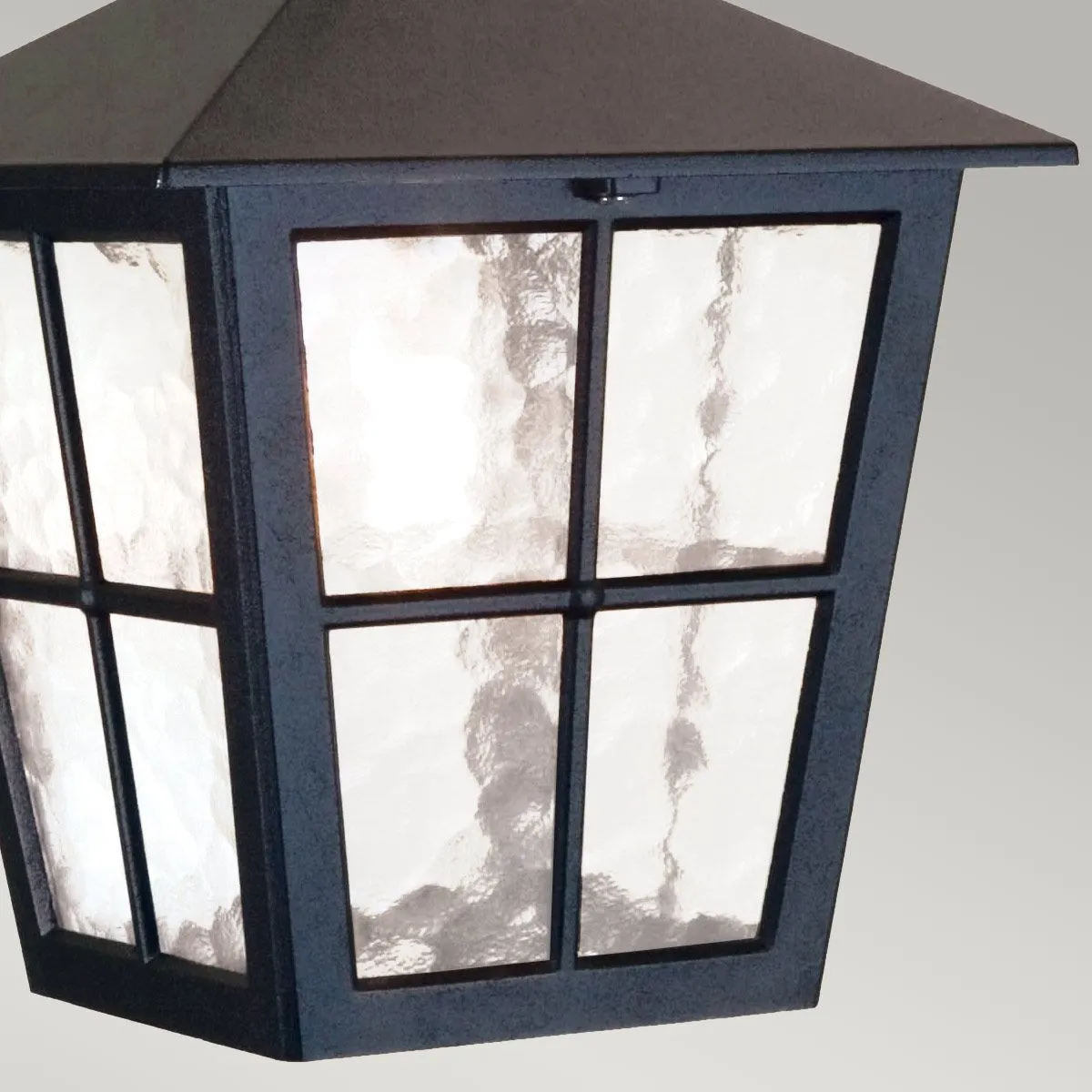 Canterbury 1 Light Chain Lantern | Black