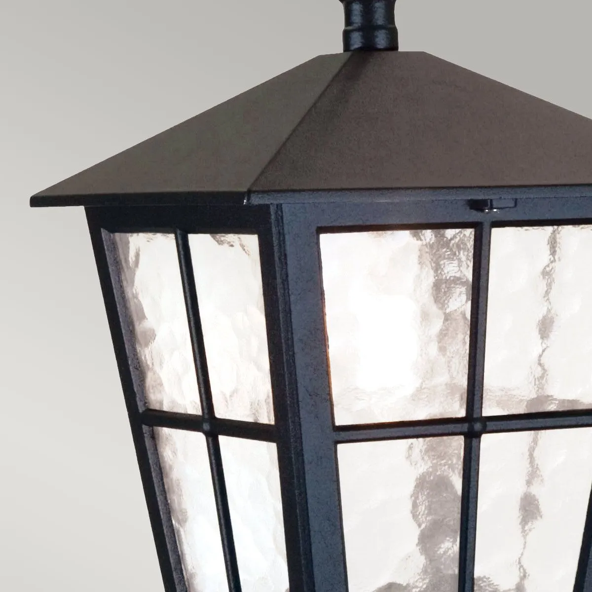 Canterbury 1 Light Chain Lantern | Black