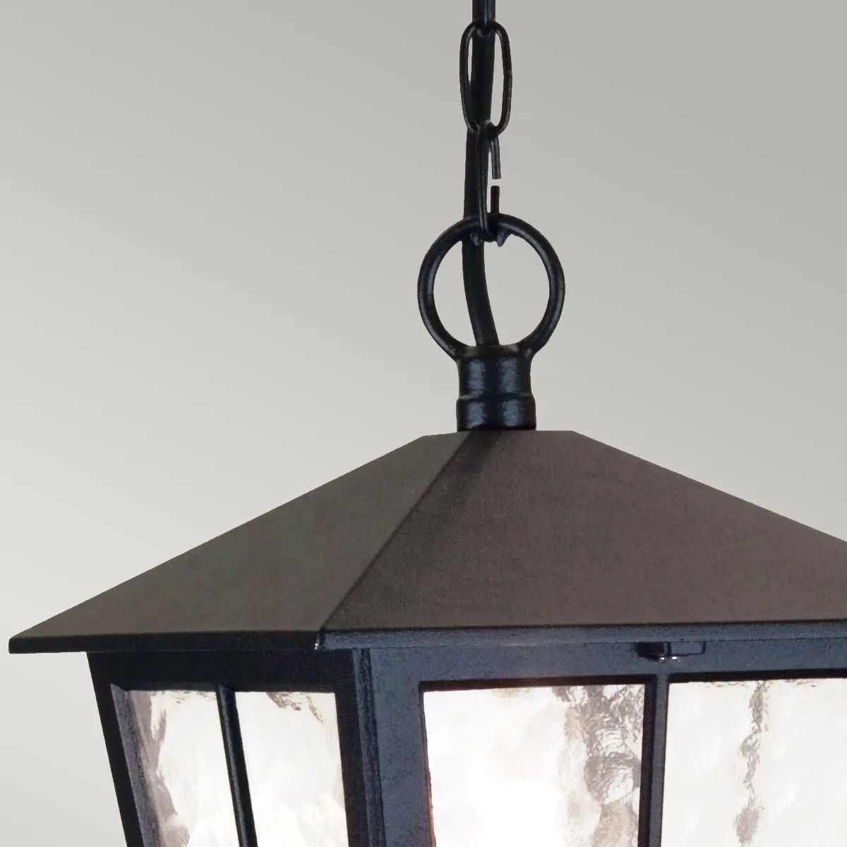 Canterbury 1 Light Chain Lantern | Black