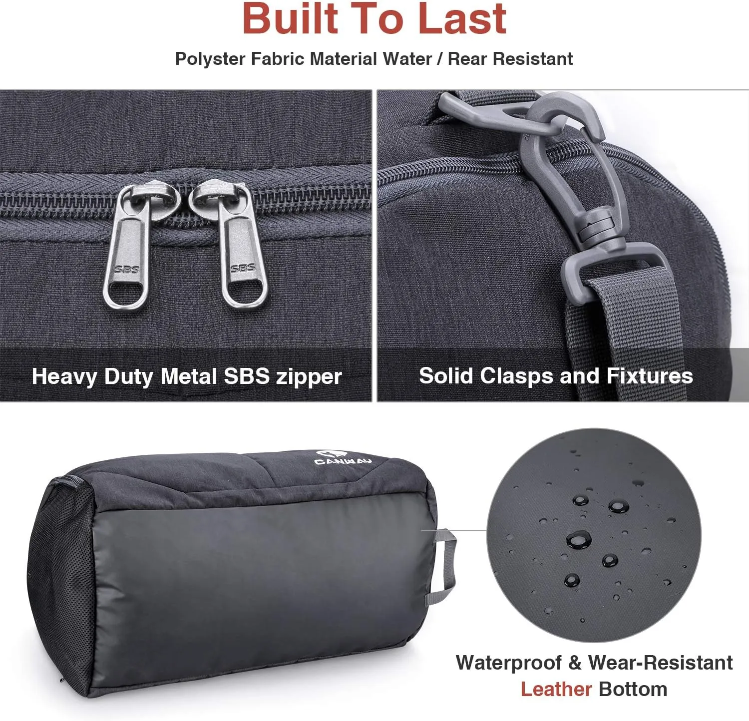 Canway Sports Gym Bag, Travel Duffel bag with Wet Pocket & Shoes Compartment for men women, 45L/40L, Lightweight