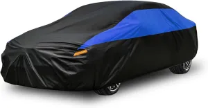 Car Cover for Automobiles All Weather Waterproof, Universal Fit Sedan Chevrolet Corvette, Ford Fusion, Kia Stinger, Nissan Maxima, Buick Regal, Subaru Legacy, Honda Accord etc.
