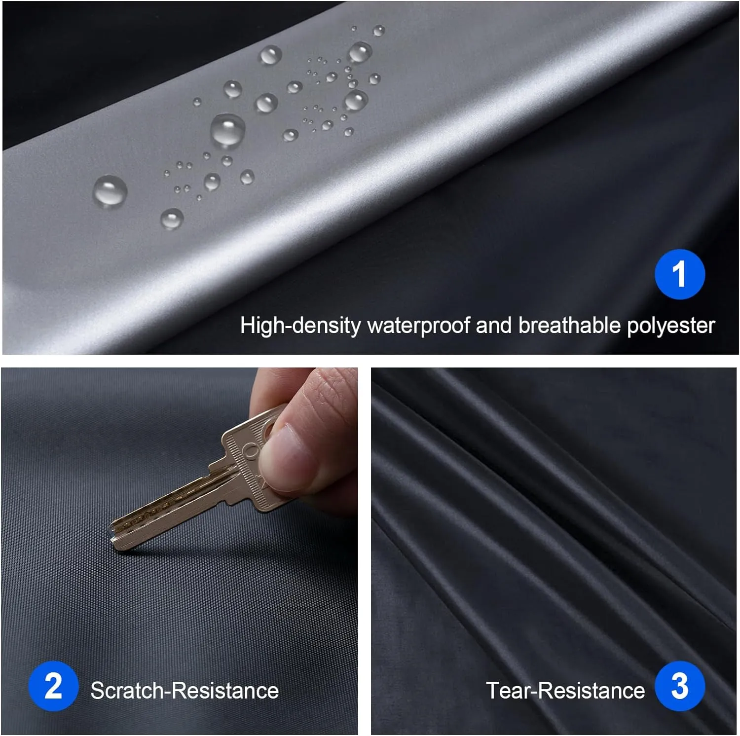 Car Cover for Automobiles All Weather Waterproof, Universal Fit Sedan Chevrolet Corvette, Ford Fusion, Kia Stinger, Nissan Maxima, Buick Regal, Subaru Legacy, Honda Accord etc.