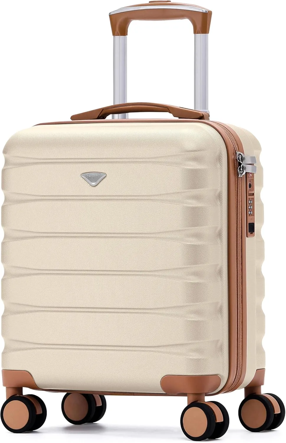 Carry On Suitcase 18x14x8 Hardside Built In TSA Lock & USB Port Lightweight Luggage Silent Double Spinner Wheels Maximum Underseat Carry-On Bag For American & United Approved Airlines