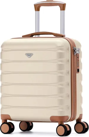 Carry On Suitcase 18x14x8 Hardside Built In TSA Lock & USB Port Lightweight Luggage Silent Double Spinner Wheels Maximum Underseat Carry-On Bag For American & United Approved Airlines