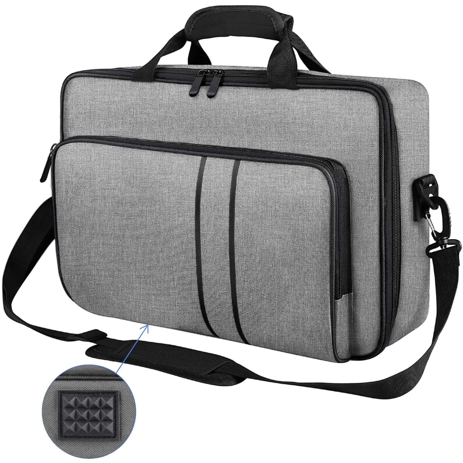Carrying Case for PS5, Portable Carry Case Bag for Playstation 5, Protective Travel Storage Bag Compatible for PS5 Disc & Digital Edition Console, Controllers, Game Cards & Accessories, Grey