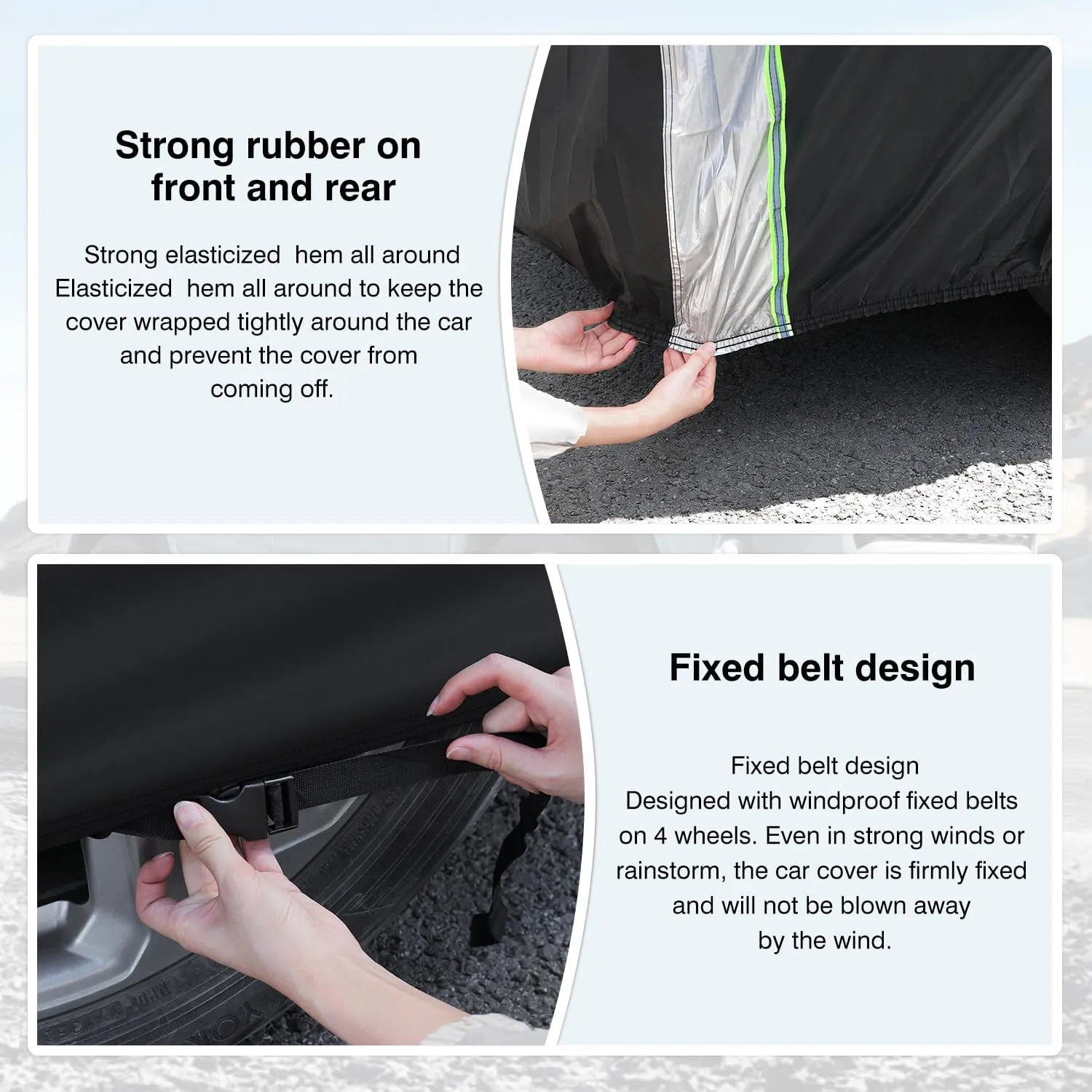 Cartist Full Car Cover Fits for Chrysler Pacifica 1999-2024 2025 Accessories All Weather Car Covers Outdoor for Pacifica Waterproof Anti UV with Zipper & Reflective Safety Strips