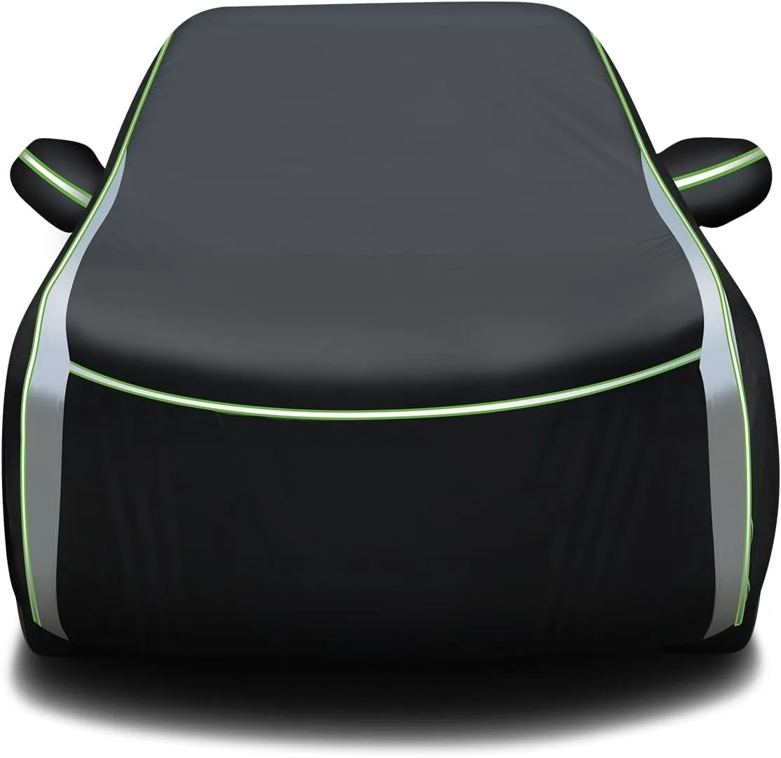 Cartist Full Car Cover Fits for Chrysler Pacifica 1999-2024 2025 Accessories All Weather Car Covers Outdoor for Pacifica Waterproof Anti UV with Zipper & Reflective Safety Strips