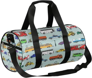 Cartoon Cars Sports Gym Bag Duffel Bags Workout Lightweight Shoulder Weekender Bag Travel Duffel Bag for Men Women(Engineering Vehicle)
