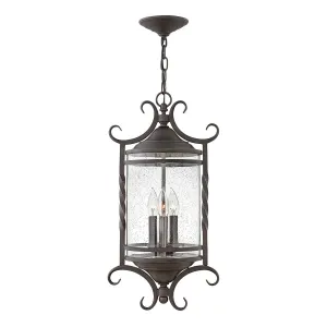 Casa 3 Light Chain Lantern | Olde Black
