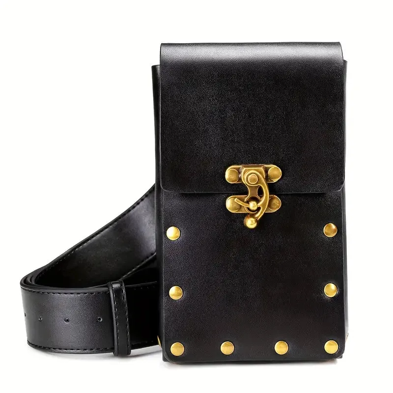 Casssandra | Stylish Boho Belt Bag with Secure Clasp and Rivet Detailing