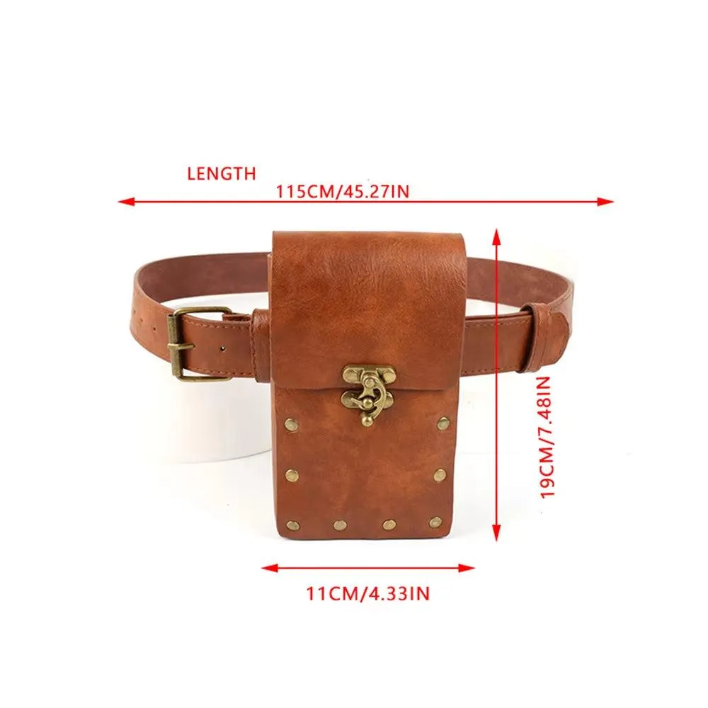 Casssandra | Stylish Boho Belt Bag with Secure Clasp and Rivet Detailing