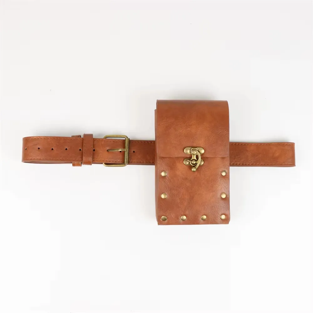 Casssandra | Stylish Boho Belt Bag with Secure Clasp and Rivet Detailing