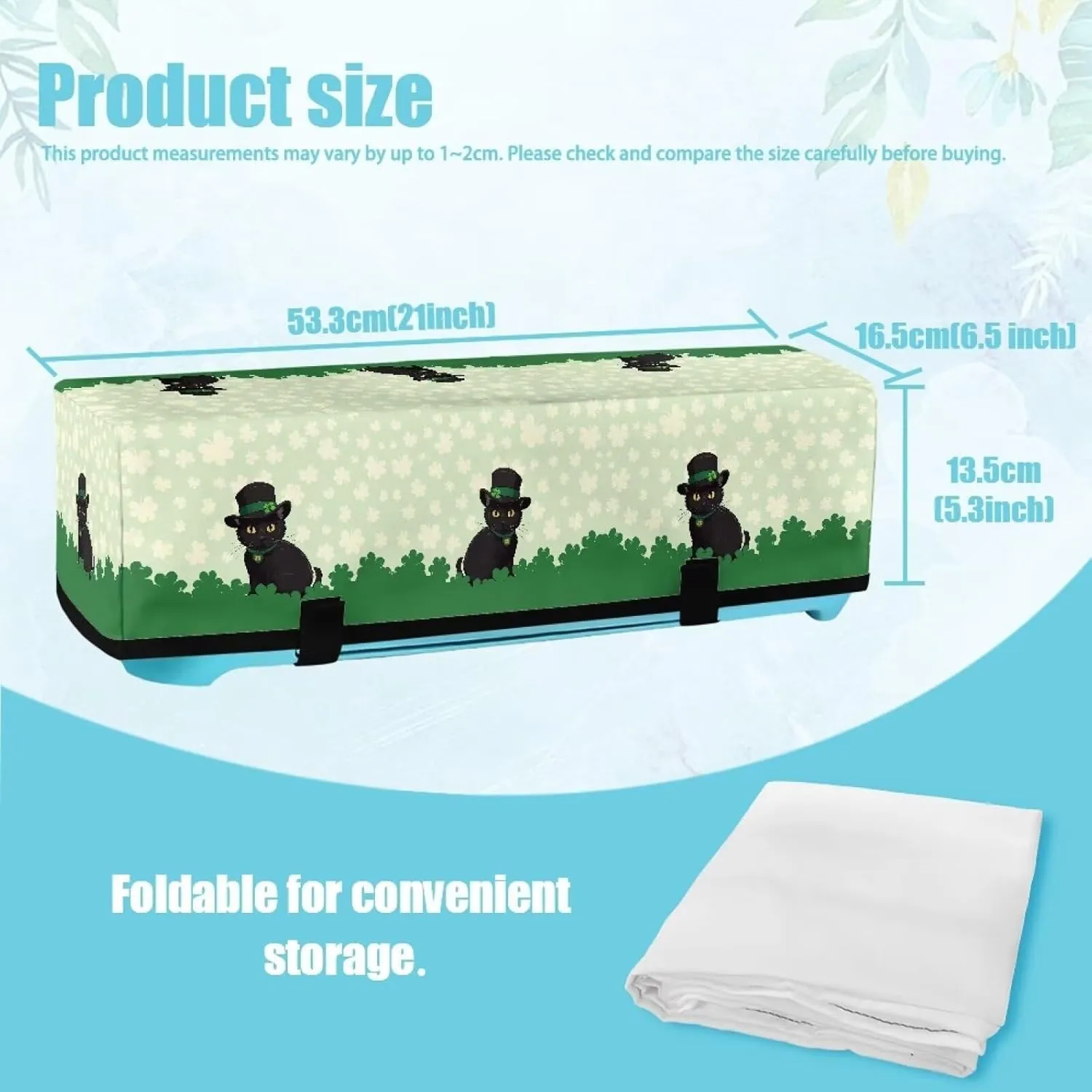 Cat Green Leaf Carrying Case Cover with Pockets Lightweight Waterproof Cutting Machine Accessories Protective Carrying Case Bag St. Patrick's Day Decor