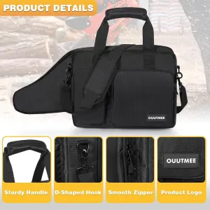 Chainsaw Carrying Case, Waterproof Foldable Chainsaw Storage Bag Compatible with EGO, Dewalt, Greenworks 8 Inch Cordless Power Chainsaw & Accessories