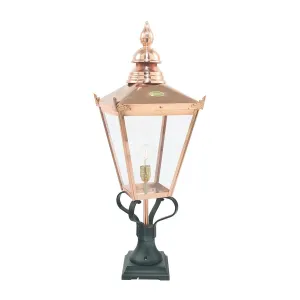 Chelsea 1 Light Grande Pedestal Lantern | Copper