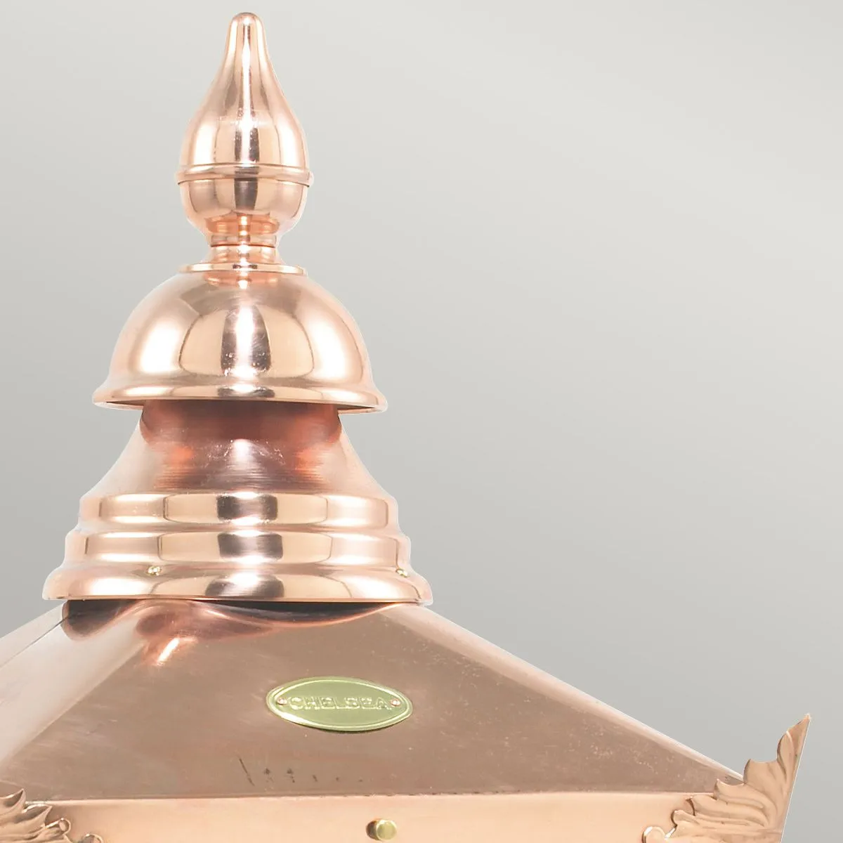 Chelsea 1 Light Grande Pedestal Lantern | Copper
