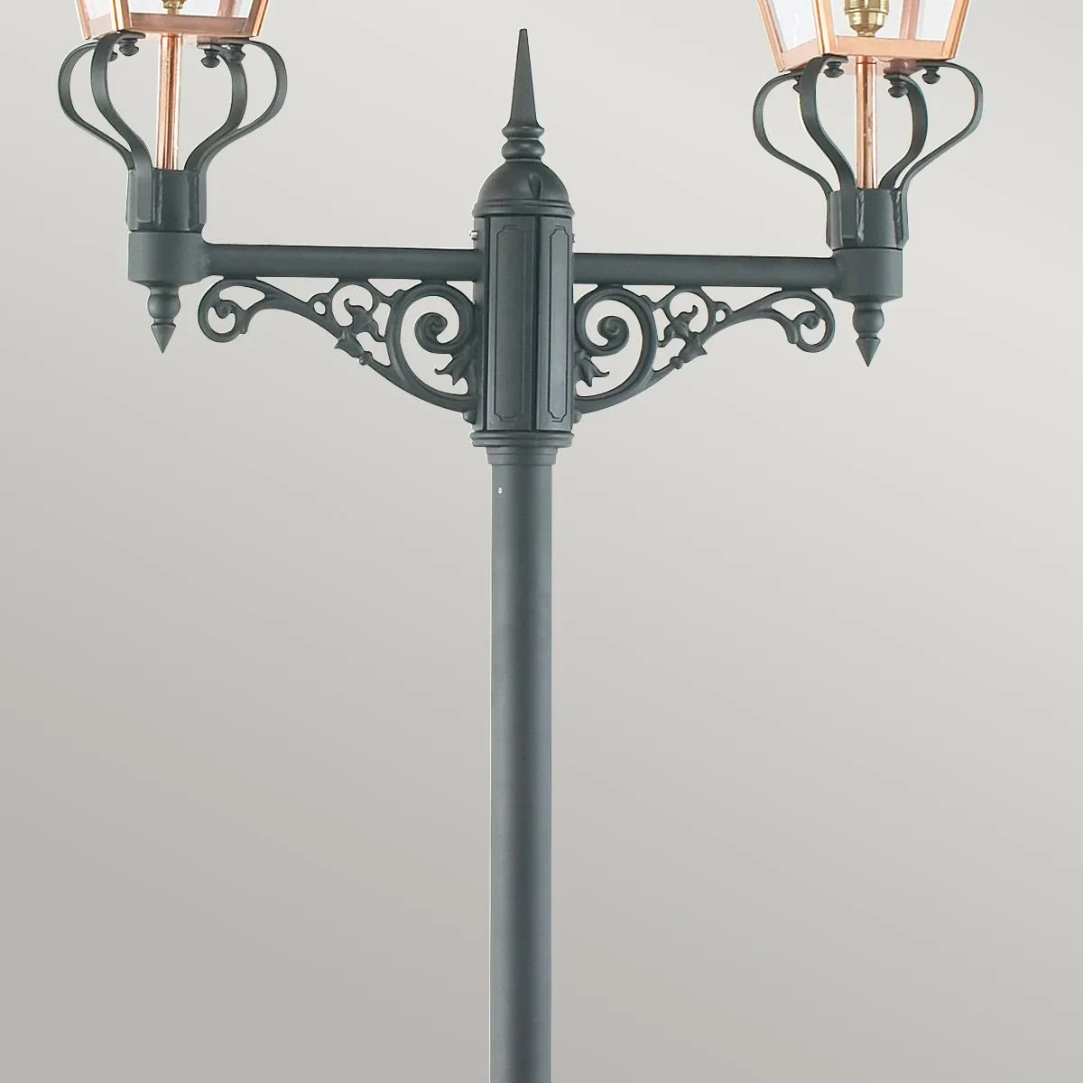 Chelsea Twin Head Lamp Post      | Copper & Black