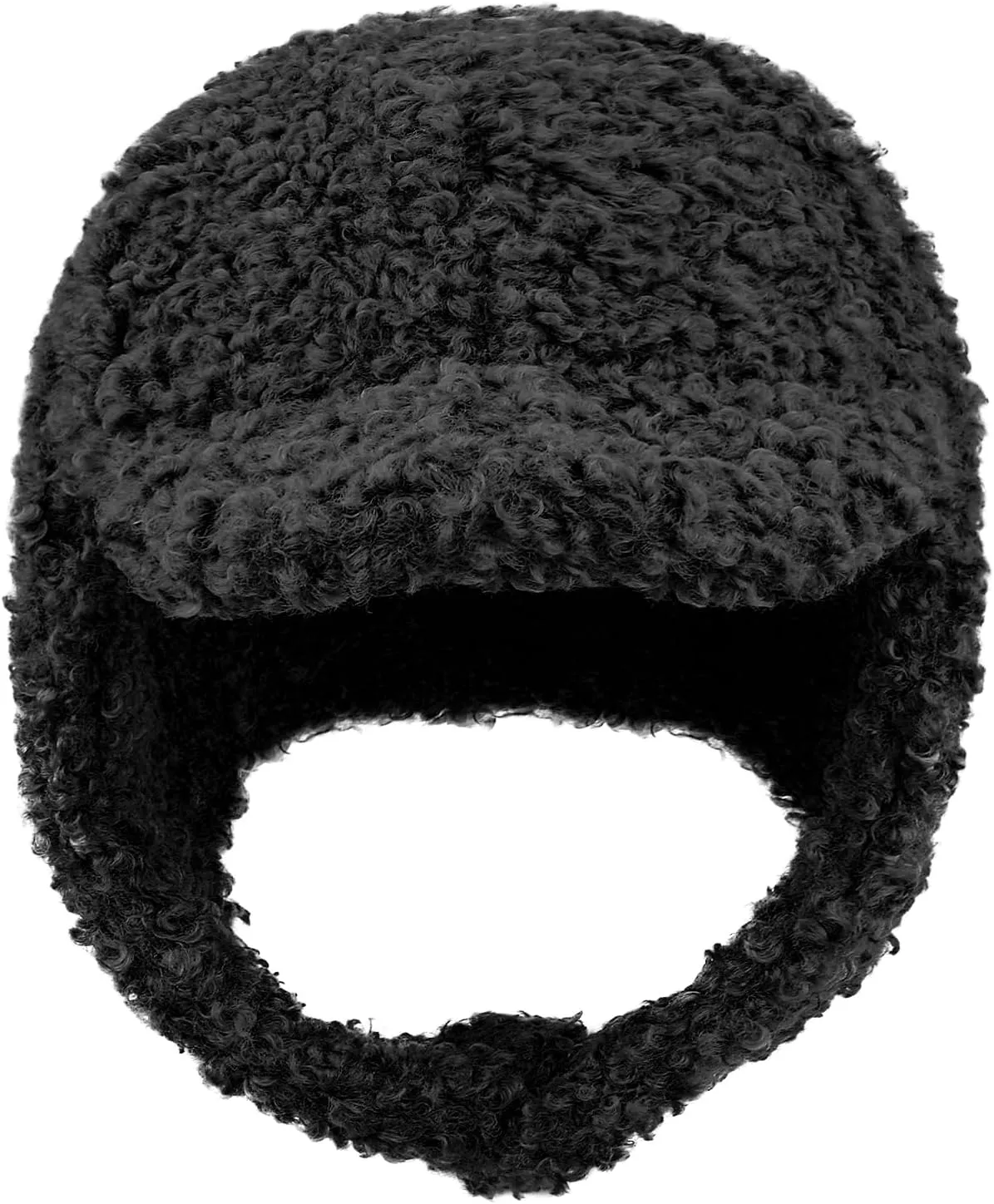 Clakllie Unisex Winter Trapper Hat Trooper Hat with Visor Snow Eskimo Hat Warm Russian Hat Ski Hat Earflaps Baseball Cap