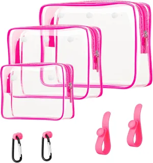 Clear Insert Bag Accessories for Beach Tote Bag, Clear Travel Storage Inner Pouch for Cosmetic, Toiletry & Makeup Brush Organizer Divider
