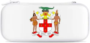 Coat Arms of Jamaica Hard Shell Travel Case with Rope 15 Game Card Pockets Compatible with Switch Protective