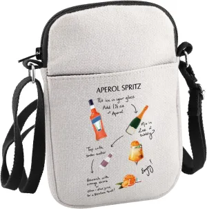 Cocktail Lover Gift Aperol Spritz Bar and Recipe Crossbody Bag Cocktail Recipe Bundle Gift