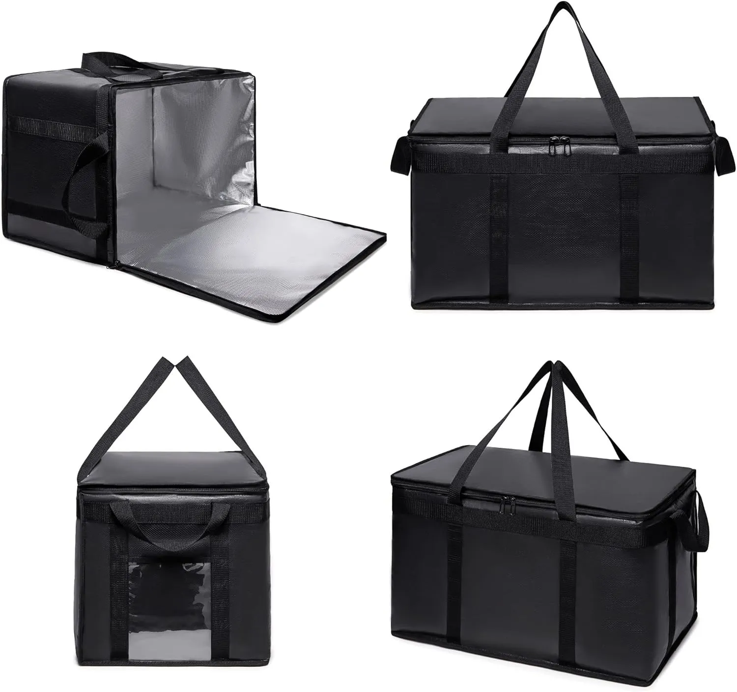 Commercial Lightweight Insulated Delivery Bag Carrier XXXL 23"X14"15" (1 Pack)