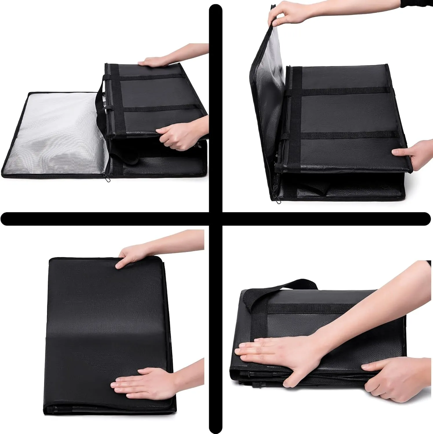 Commercial Lightweight Insulated Delivery Bag Carrier XXXL 23"X14"15" (1 Pack)