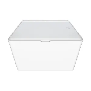 Conair Lighted Makeup Mirror, Makeup Organizer with Mirror, Storage Box, Battery Operated in Glossy White