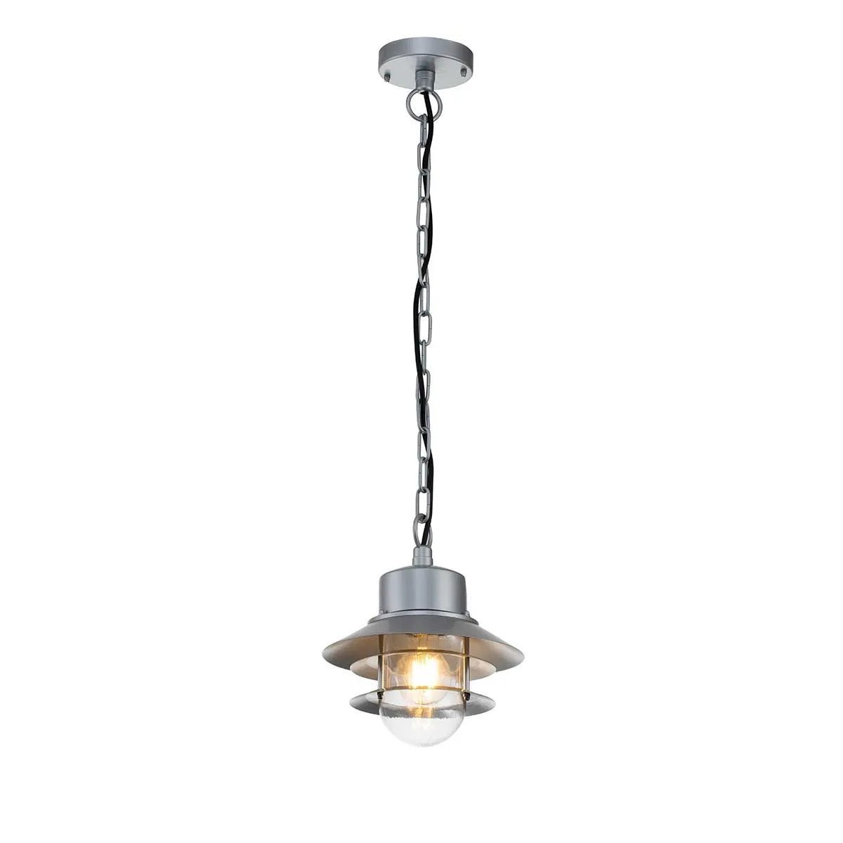 Copenhagen 1 Light Chain Lantern | Silver