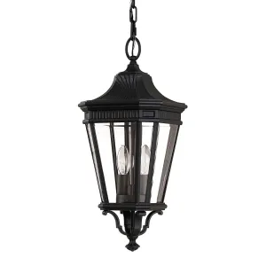 Cotswold Lane 2 Light Medium Chain Lantern | Black