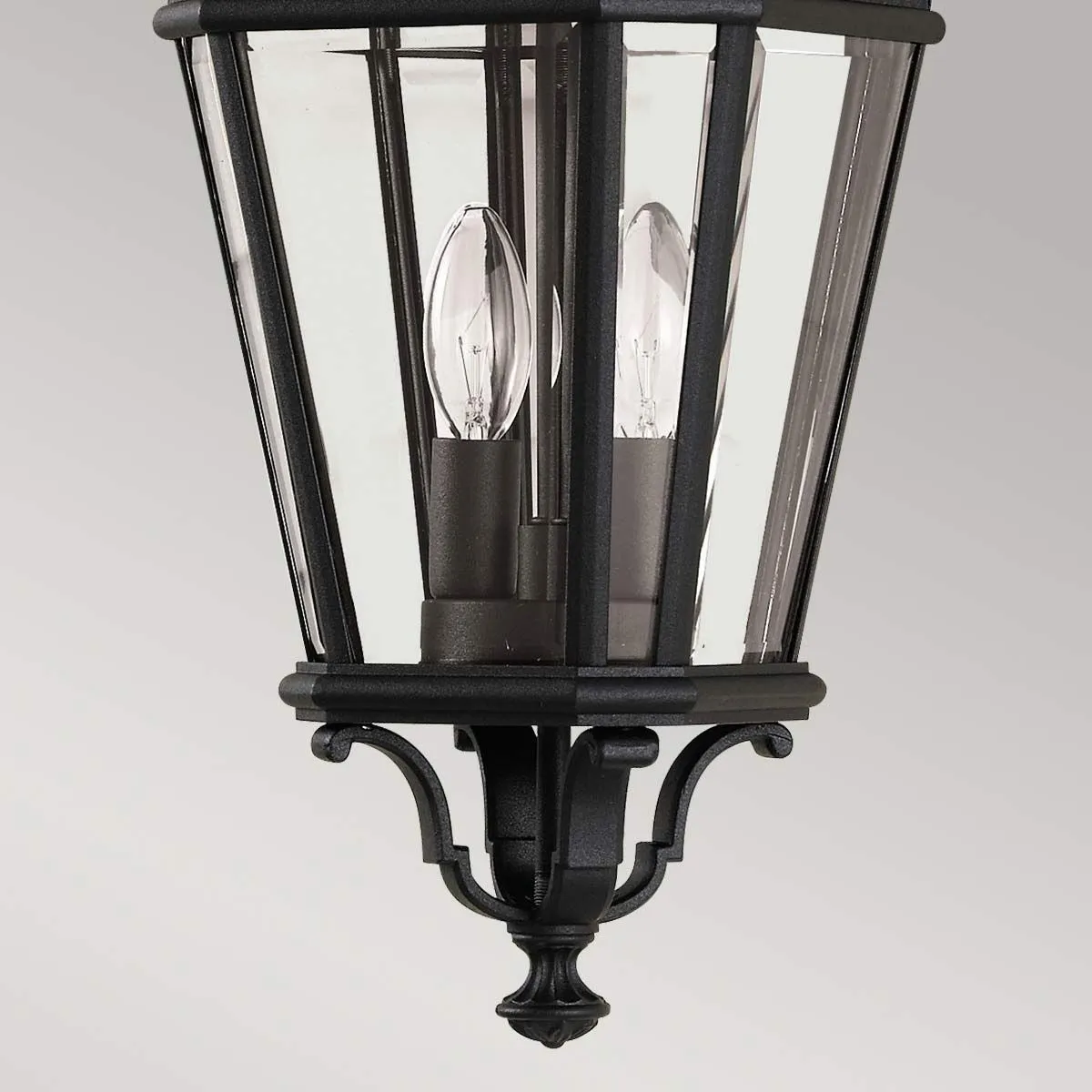 Cotswold Lane 2 Light Medium Chain Lantern | Black