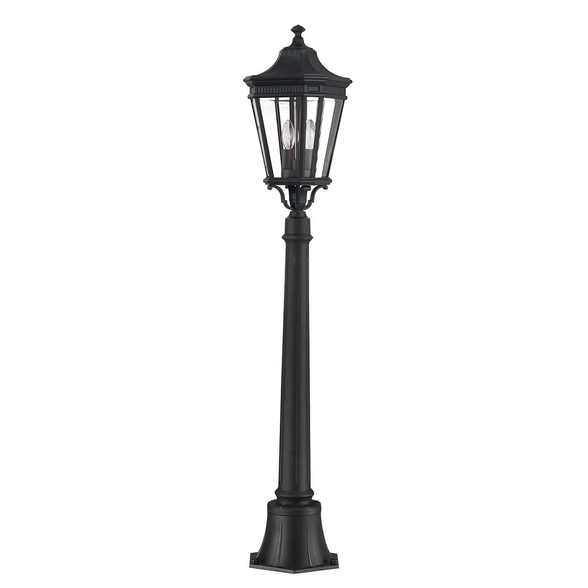 Cotswold Lane 2 Light Medium Pillar | Black