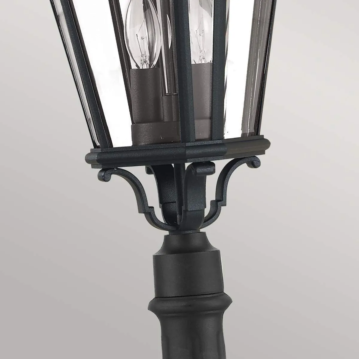 Cotswold Lane 2 Light Medium Pillar | Black