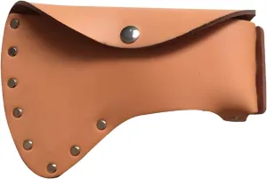 Cowhide Leather Hatchet Head Sheath, Heavy Duty Head Cover with Rivet Reinforcement and Button Closure