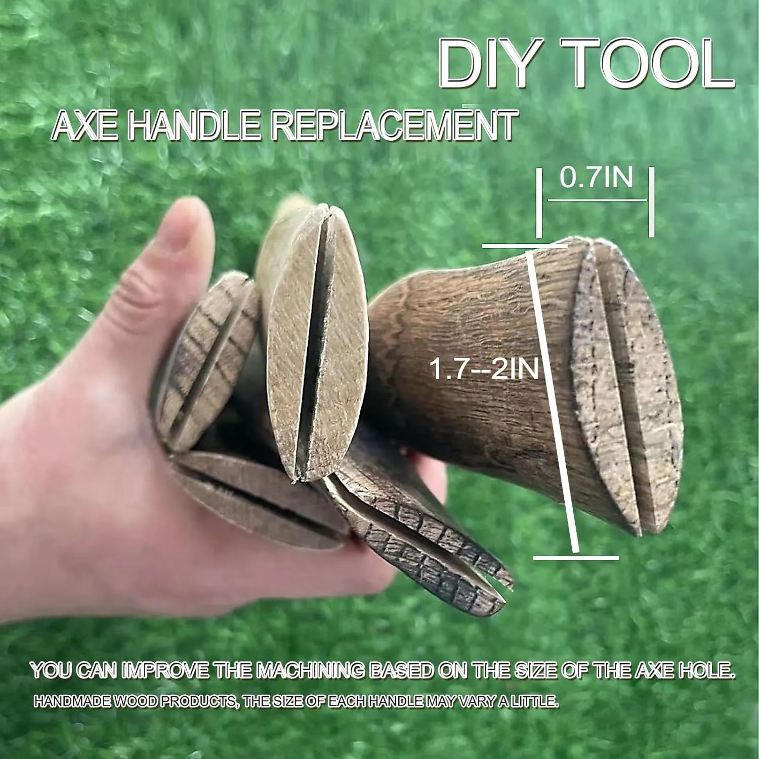 Craftsman's Choice: Axe Handle Replacement | 14.2in 10.6in | Wooden Handles for Pick Axe and Hatchet Replacement
