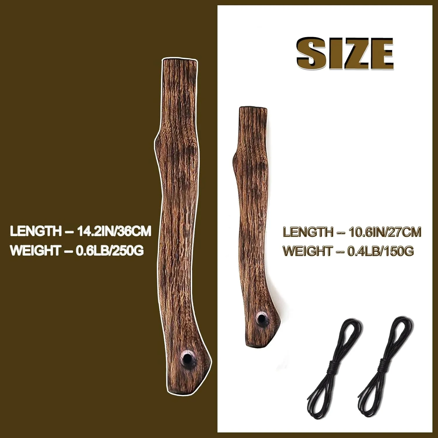 Craftsman's Choice: Axe Handle Replacement | 14.2in 10.6in | Wooden Handles for Pick Axe and Hatchet Replacement