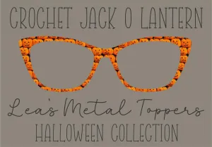 CROCHET JACK O LANTERN Eyewear Frame Toppers COMES WITH MAGNETS