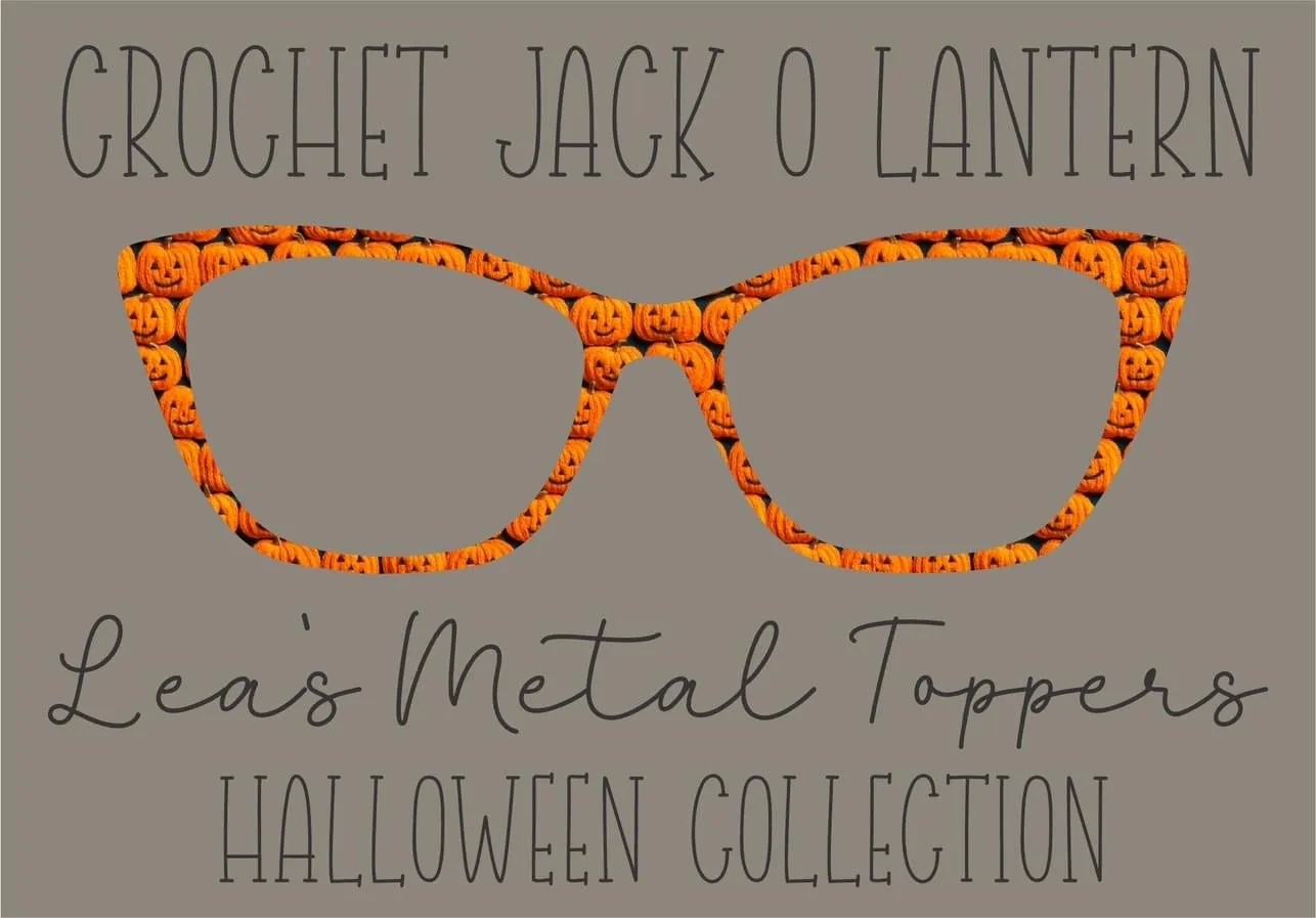 CROCHET JACK O LANTERN Eyewear Frame Toppers COMES WITH MAGNETS