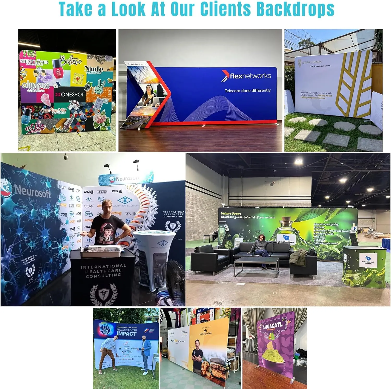 Custom Backdrop Tension Fabric Banner Stand Backdrop, Portable Personalized Trade Show Display for Booth Conference Weddings Parties Photography (7.5x10 Ft, Graphic with Aluminum Stand)